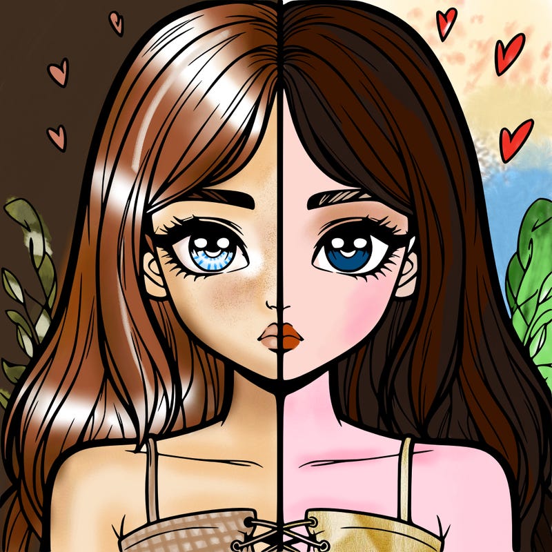 realistic girl split