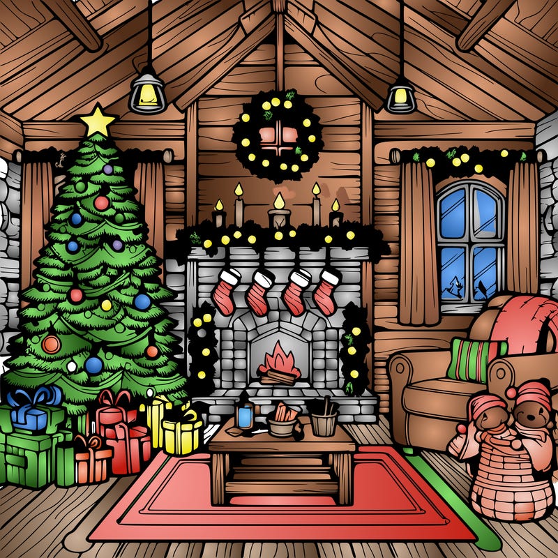 christmas house interior