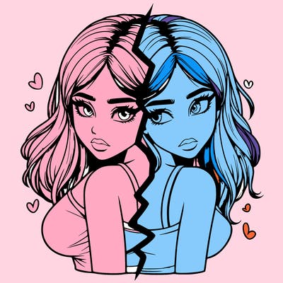 realistic girl split