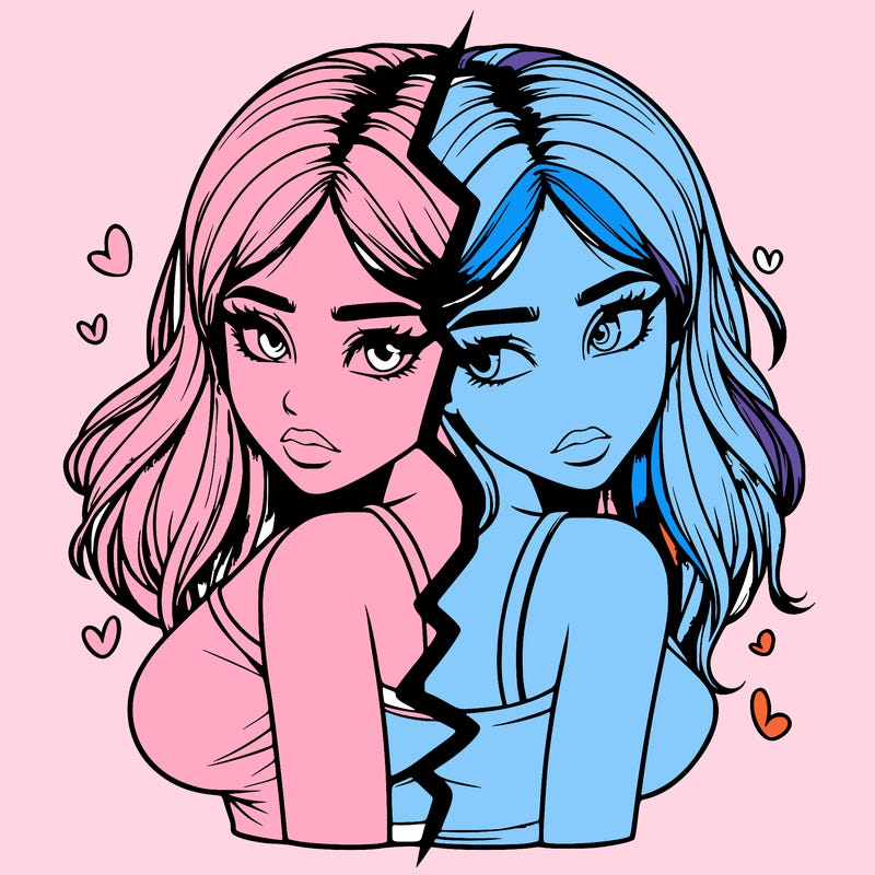 realistic girl split