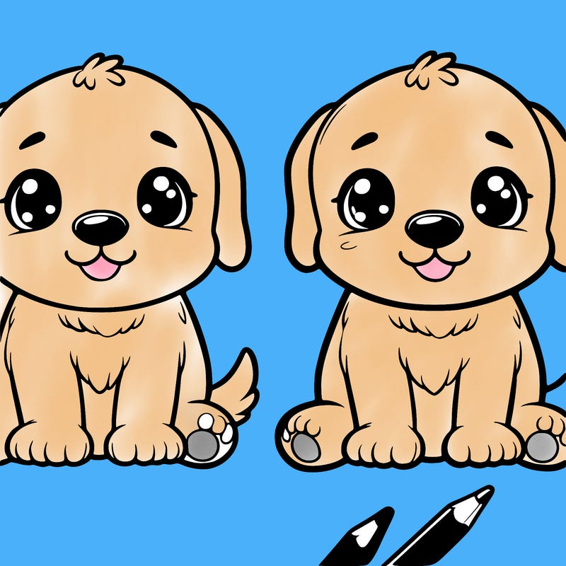 cute realistic puppy