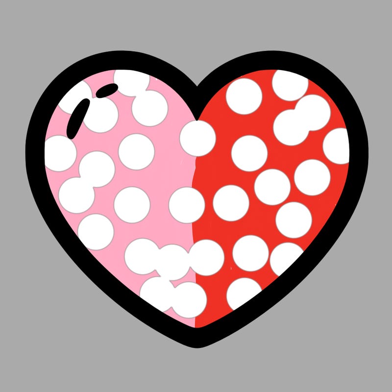 a blank heart
