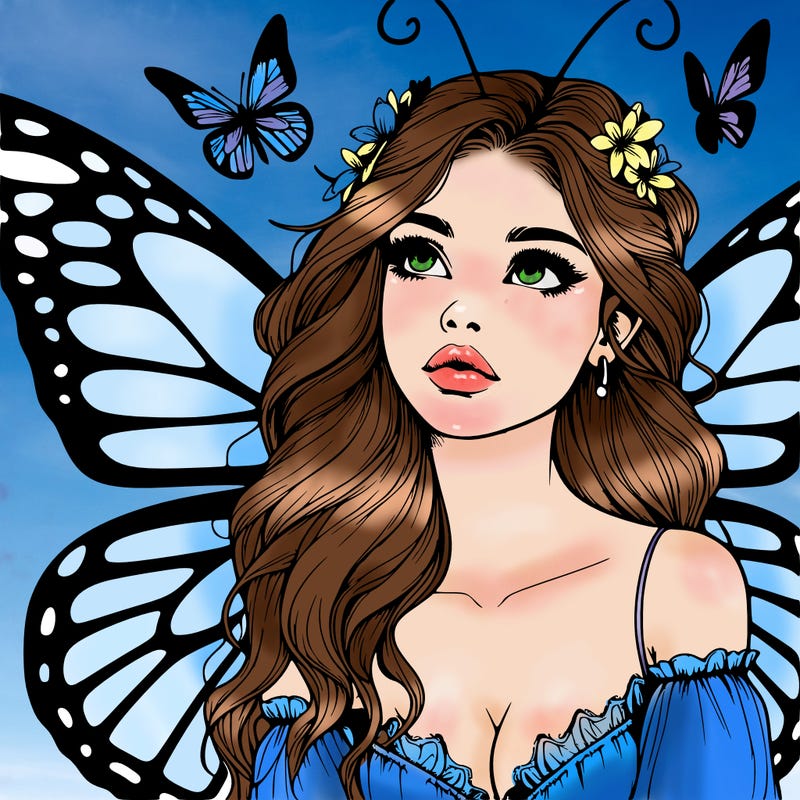 butterfly fairy realistic girl