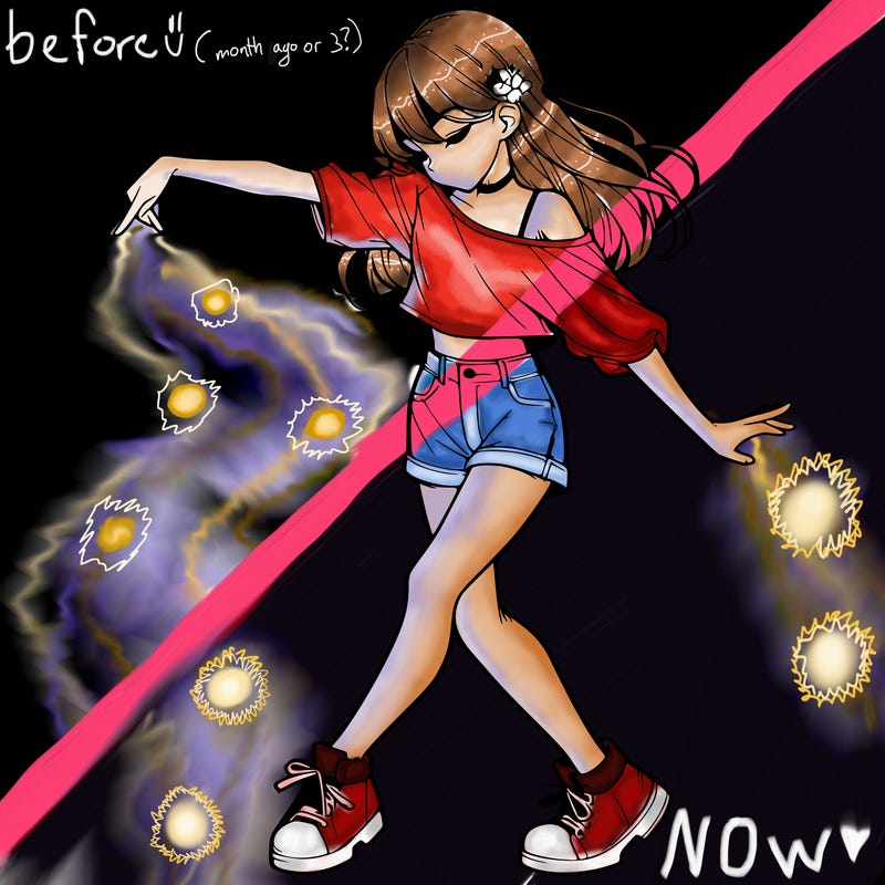 realistic girl danceing