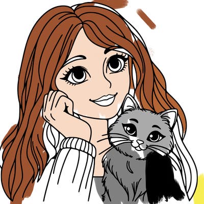 woman with cat