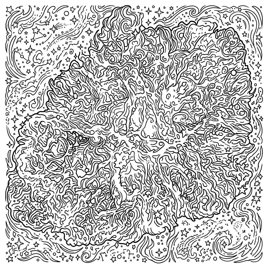 Crab Nebula Coloring Page - Free Printable Celestial Art — Color Pop