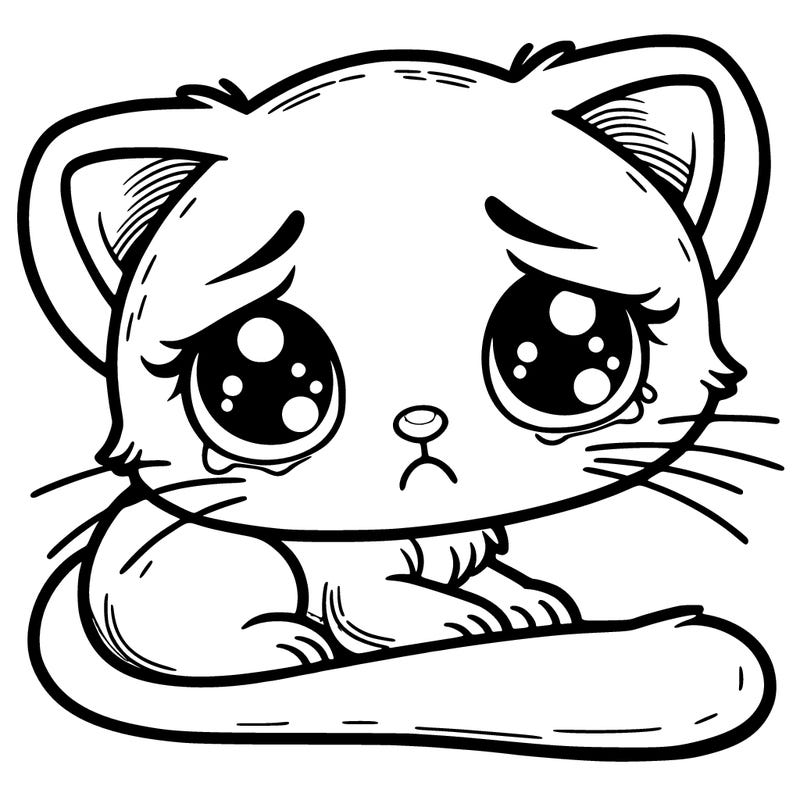 sad cat