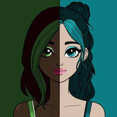 realistic girl split