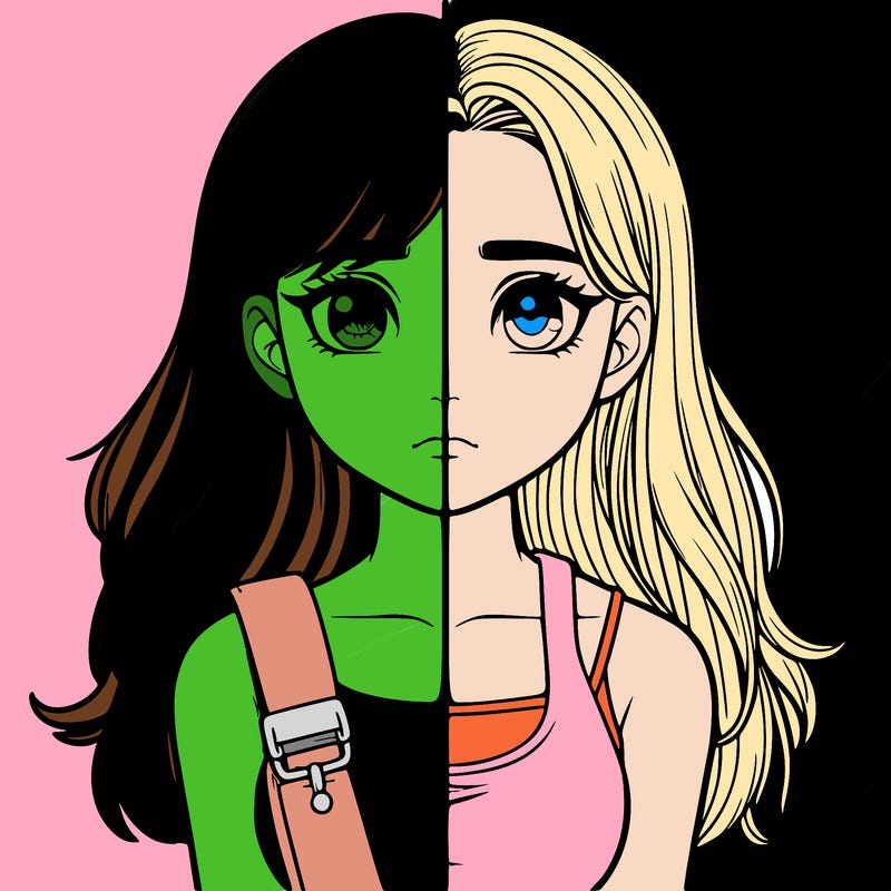 realistic girl split