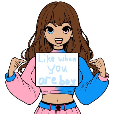 girl holding a blank sign in a long sleeve crop top