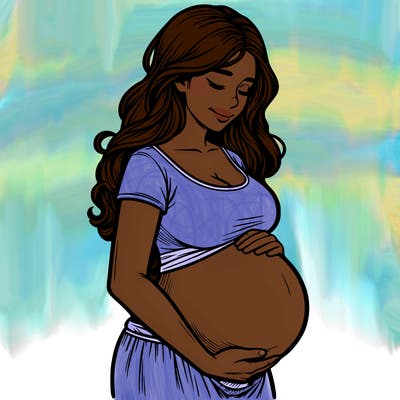woman heavily pregnant realistic
