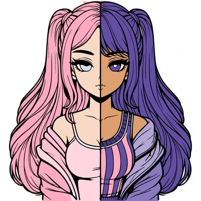 realistic girl split