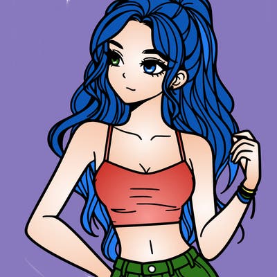 girl in crop top