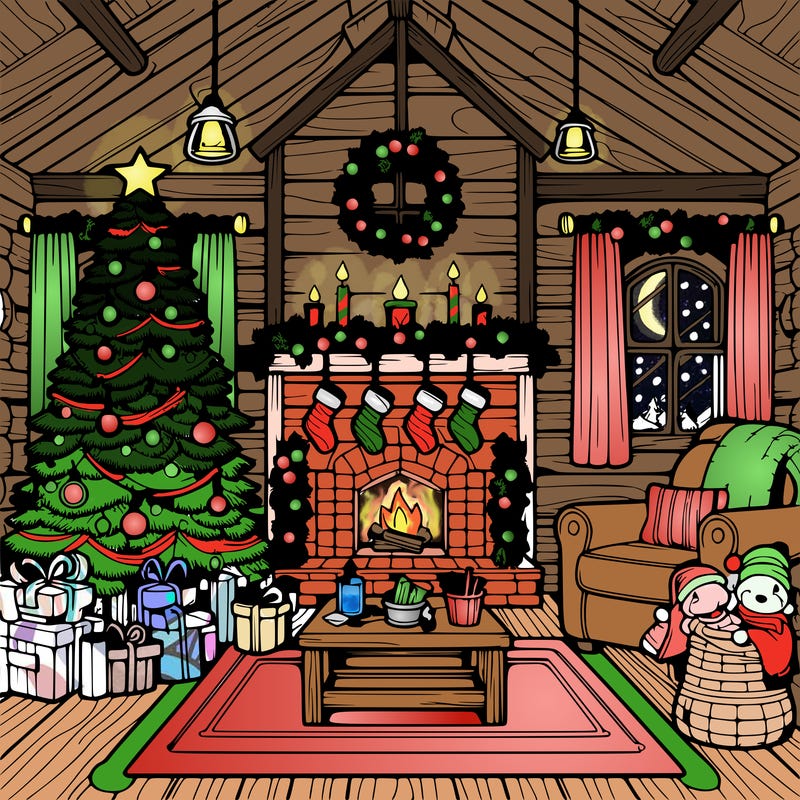 christmas house interior