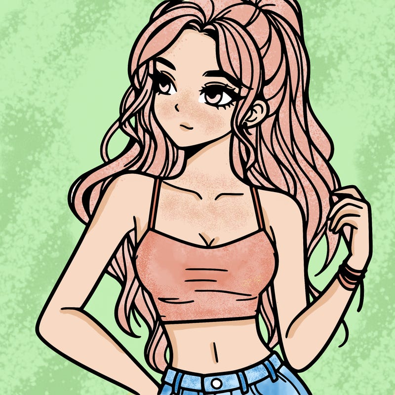 girl in crop top