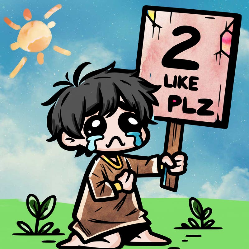 small poor toddler crying with sign that says 2 like plz