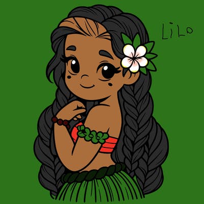 hawaiian girl with braids