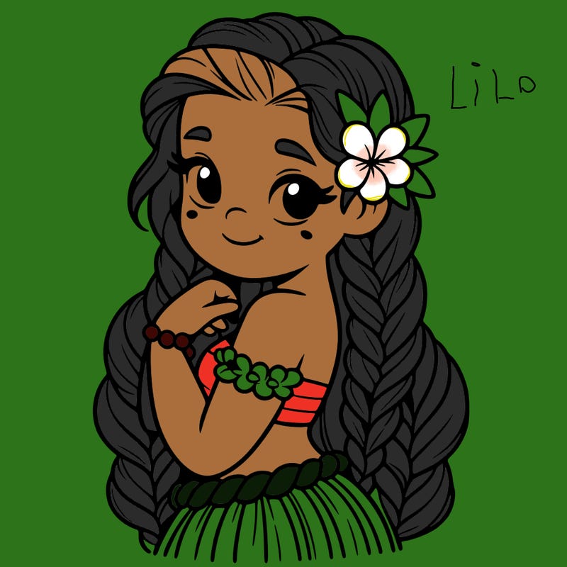 hawaiian girl with braids