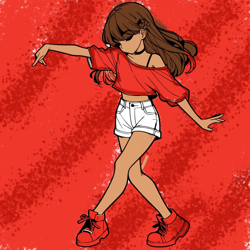realistic girl danceing