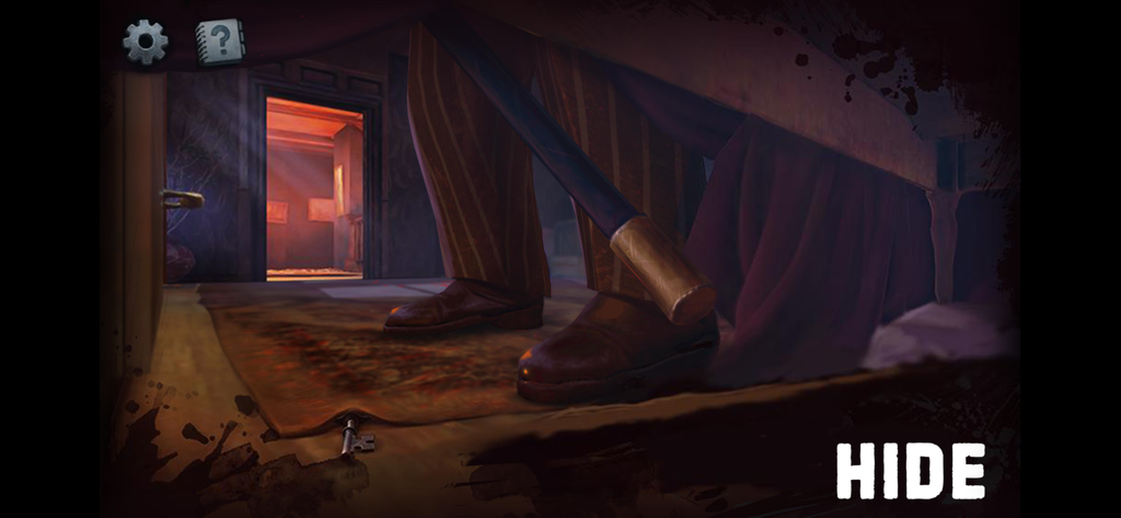 Scary Mansion：Horror Escape 3D - Scary Mansion Horror Escape 3Dで殺人鬼からベッドの下に隠れている一人称視点