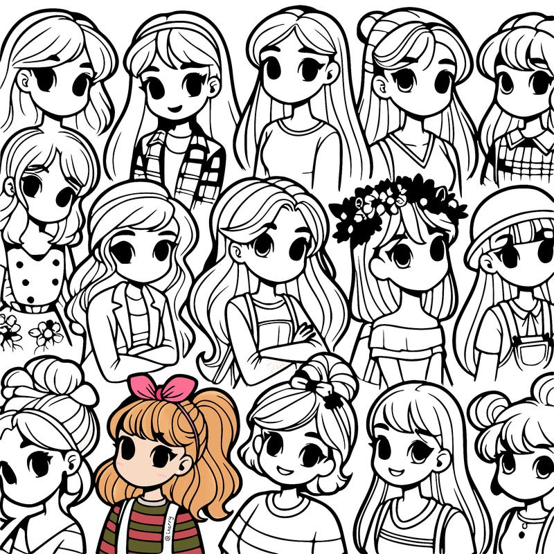 many different girls