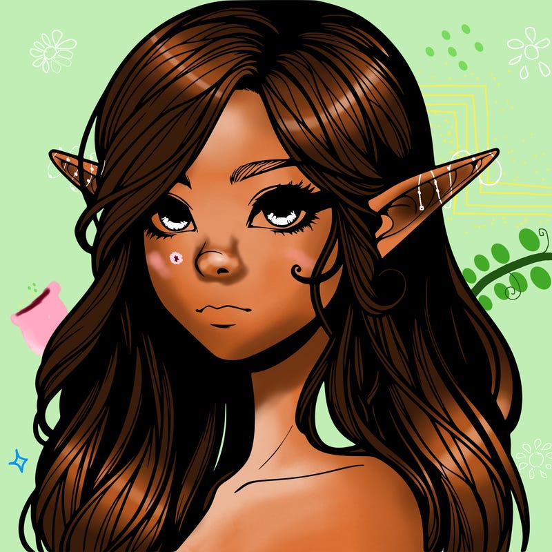 elf girl realistic dark fantasy