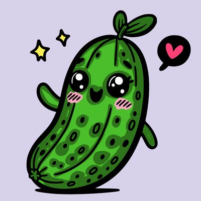 cute, cucumber