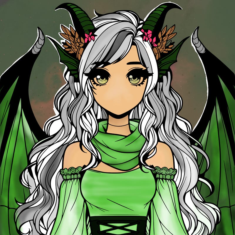 realistic girl with dragon wings horns and a tail