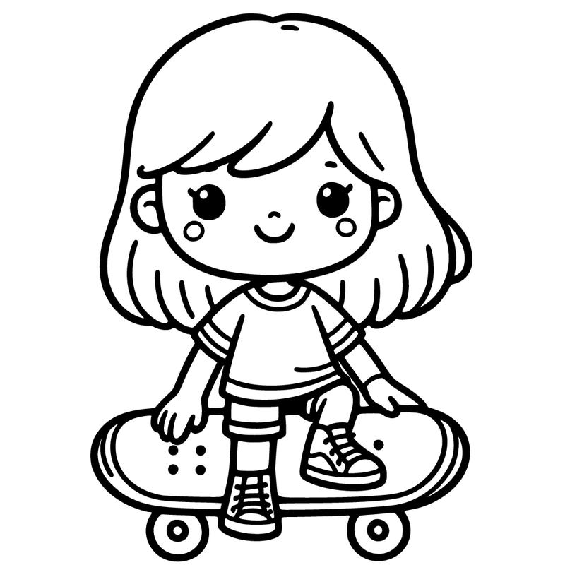 girl with skateboard