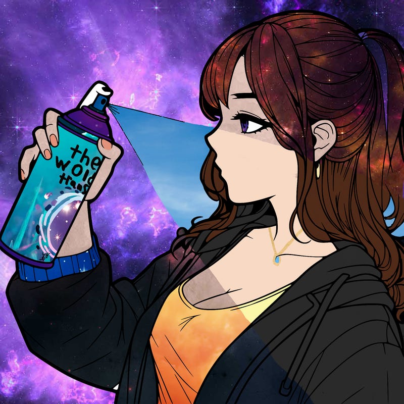 a realistic girl spray, painting