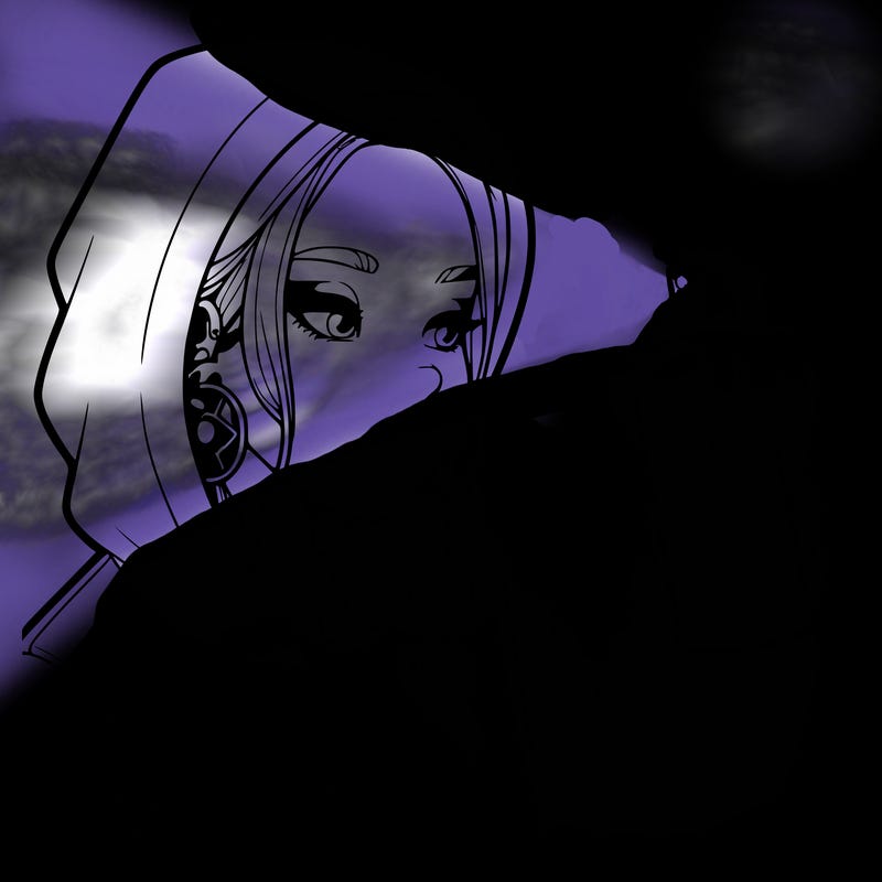 a realistic girl, spray painting