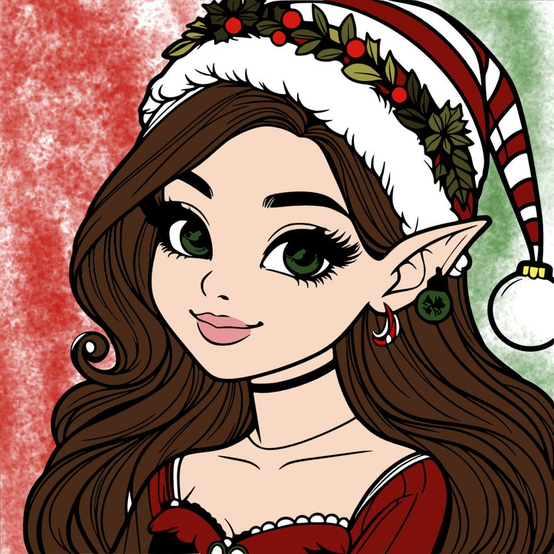 christmas girl elf realistic