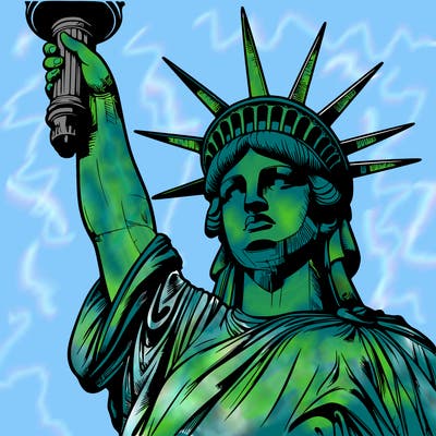 realistic statue of liberty