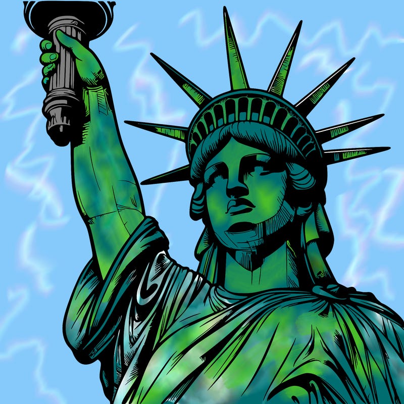 realistic statue of liberty