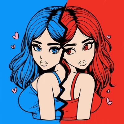 realistic girl split