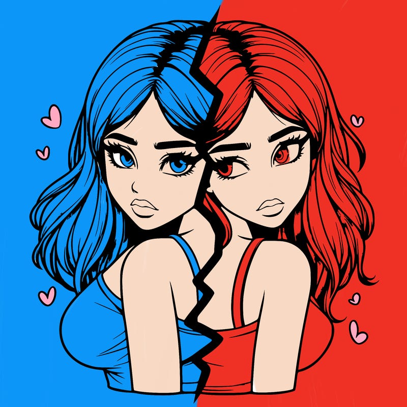 realistic girl split