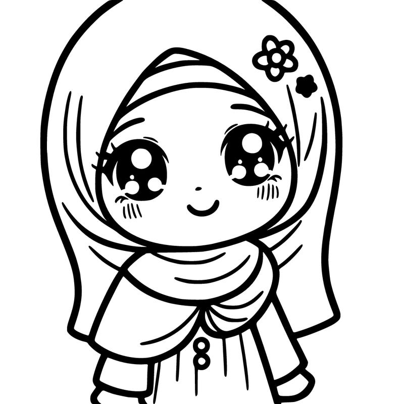cute girl wearing hijab