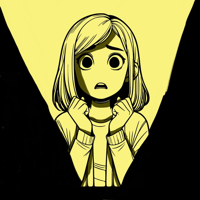 scared realistic girl