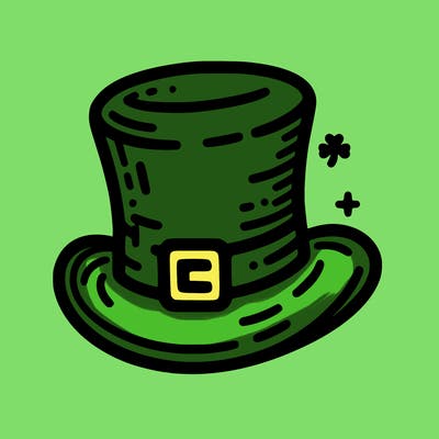 st patrick hat with thin lines