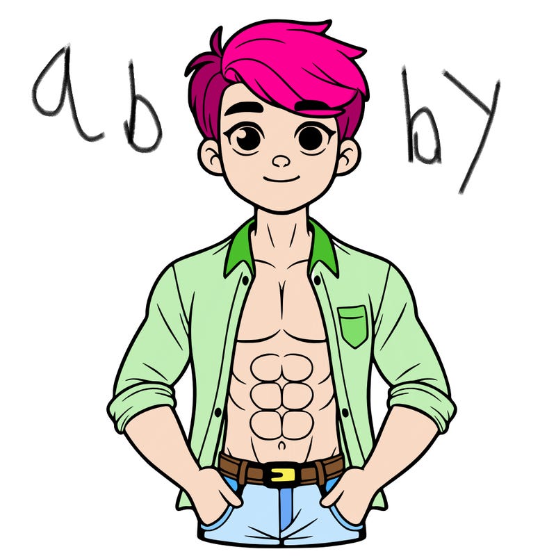 boy with abs with button up  shirt super hot