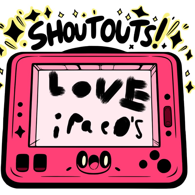 blank canvas that says above it shoutouts