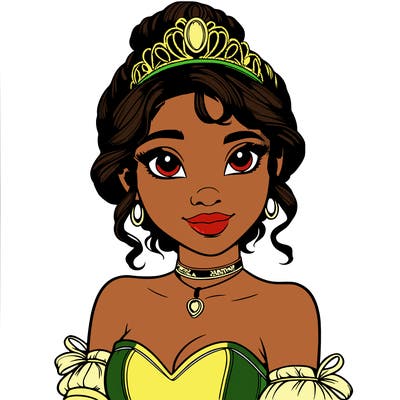 realistic princess tiana