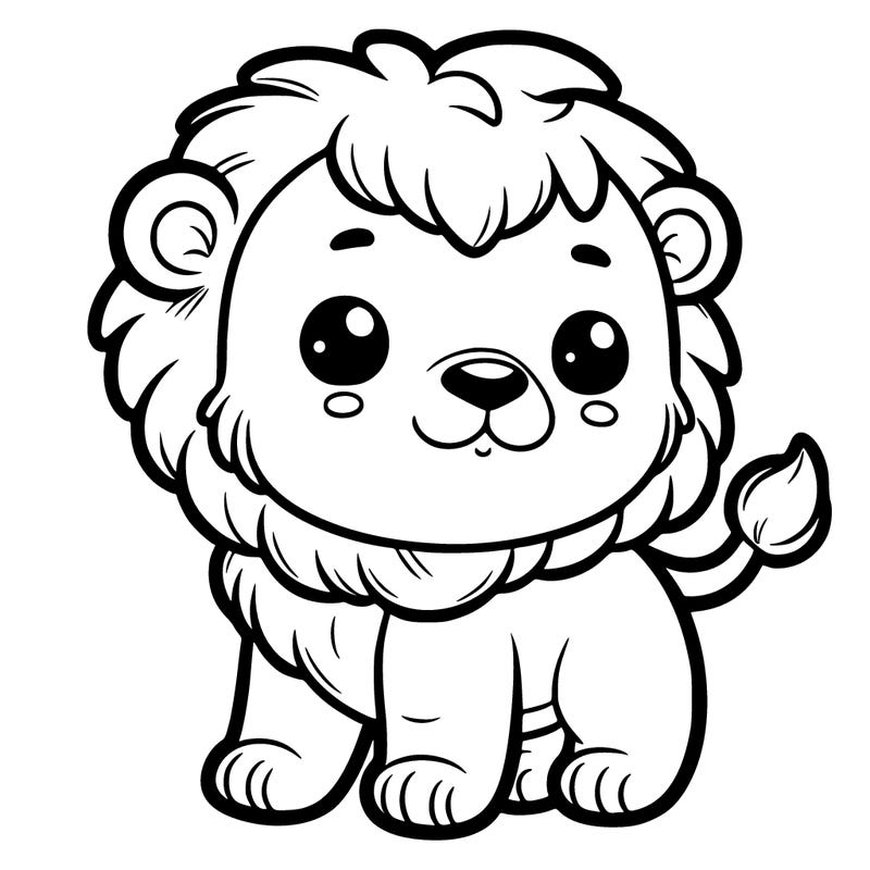a cute animal lion baby