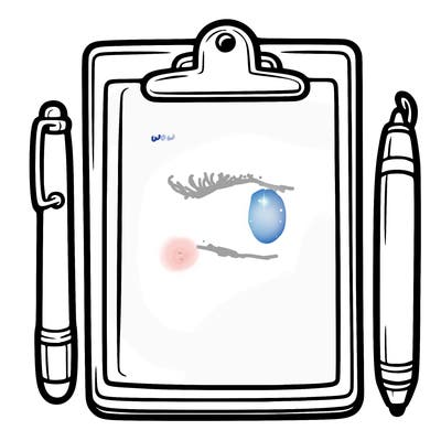 blank clip board with pen