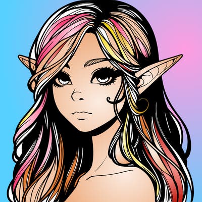 elf girl realistic dark fantasy