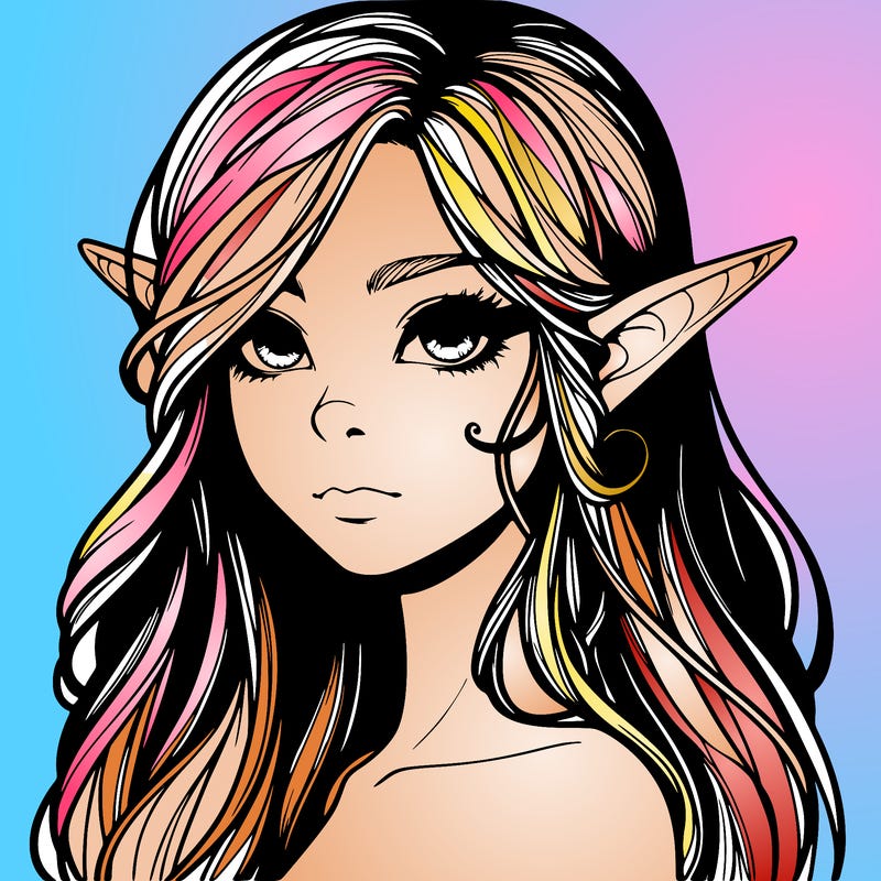 elf girl realistic dark fantasy