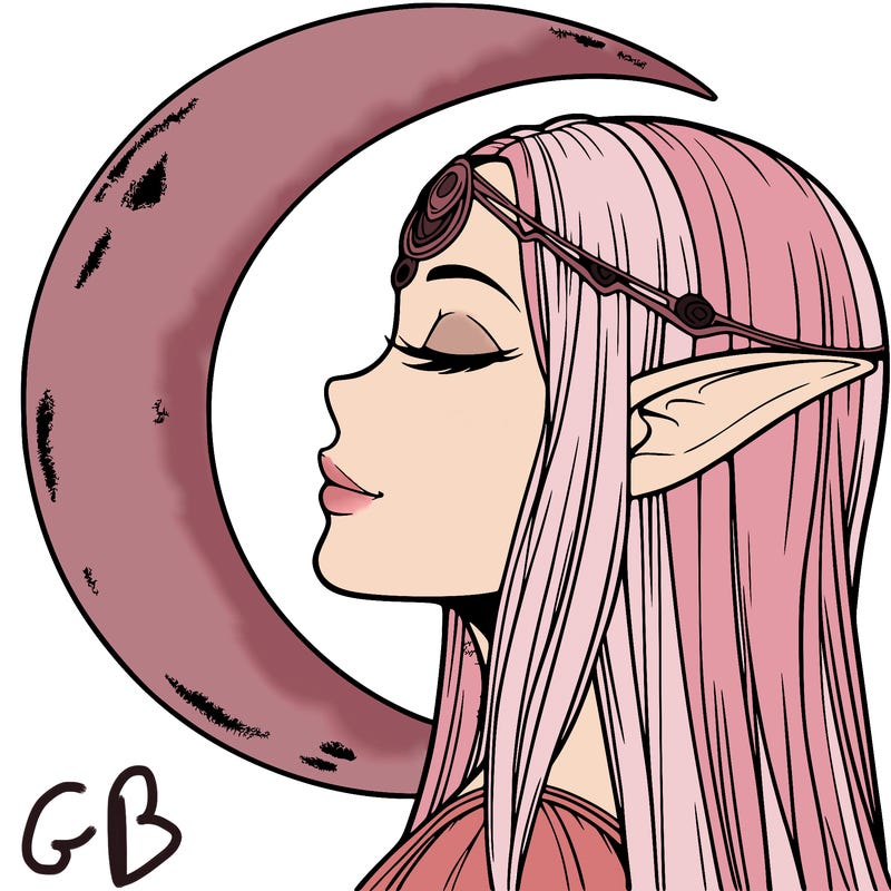 a realistic moon elf