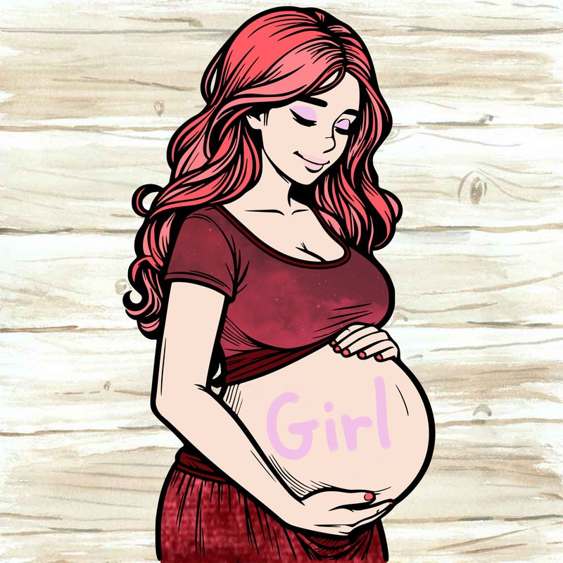 woman heavily pregnant realistic