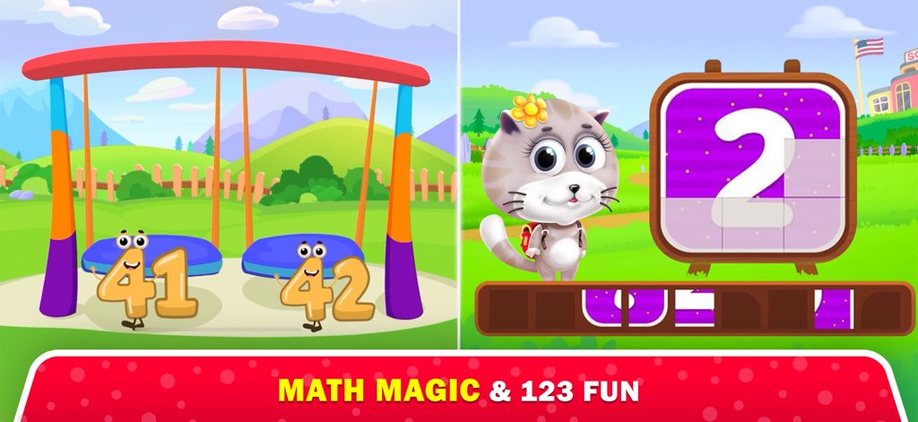 Playbees - Kids Learning Games - Actividades interactivas de matemáticas y aprendizaje de números 123 para niños en la aplicación Playbees.