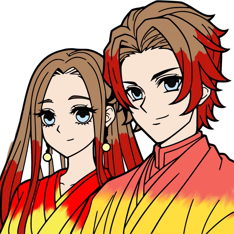 anime man with a beautiful woman